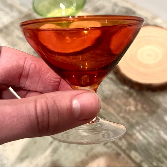 Vintage Mid Century Modern MCM Multicolor Martini Shot Glasses - Picture 5 of 5